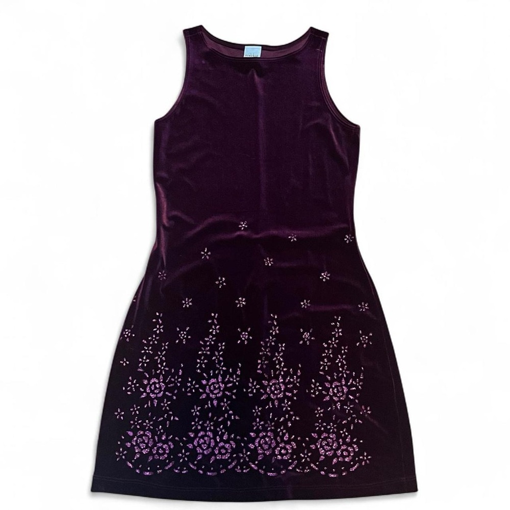 vintage Forever 21 burgundy velvet mini dress